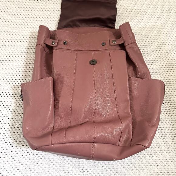 Kooba Margot Lavender Pink Leather Women Backpack Side Zip Read Missing Tassels main image 5